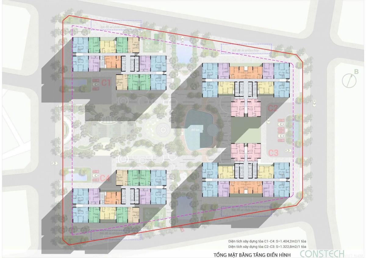Mặt bằng dự án The Emerald 68 