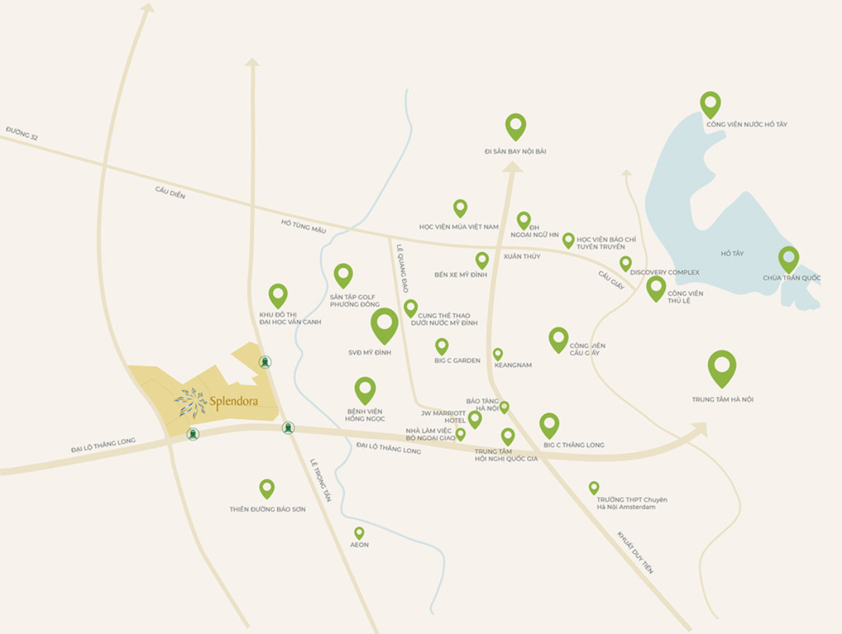 vị trí Splendora Bắc An Khánh